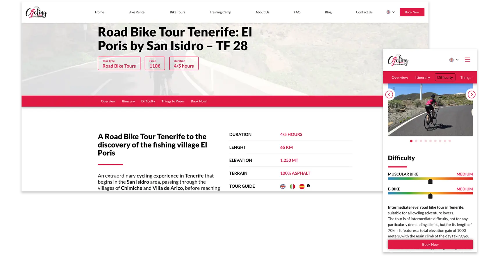 CYCLING IN TENERIFE _ presentazione del sito web