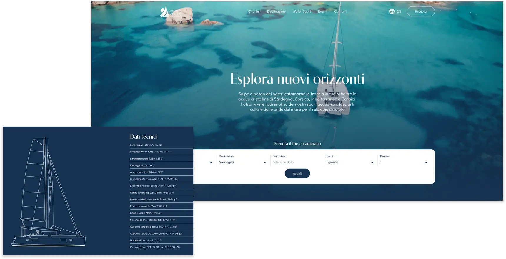 PORTO POLLO CHARTER _ presentazione del sito web